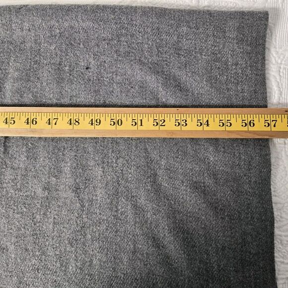 V.Fraas Gray Poncho Oversized Fringe Comfy Lagenlook Loungewear Longline Blanket - Picture 4 of 6